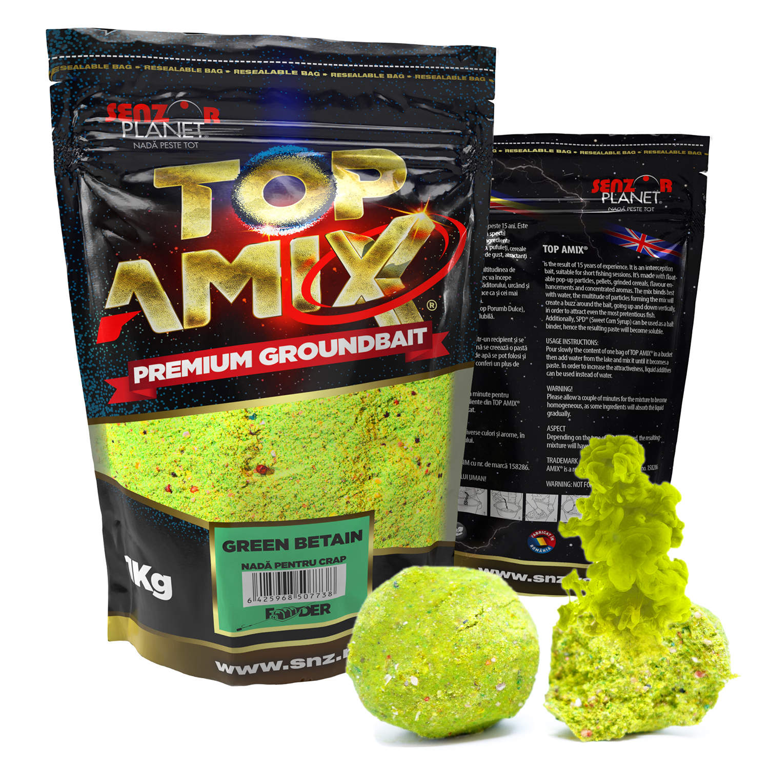 topamixmethodfeedergreenbetain1kg_428_2_1615995616 TOP AMIX METHOD FEEDER SENZOR VERDE BETAINA - imagine 1