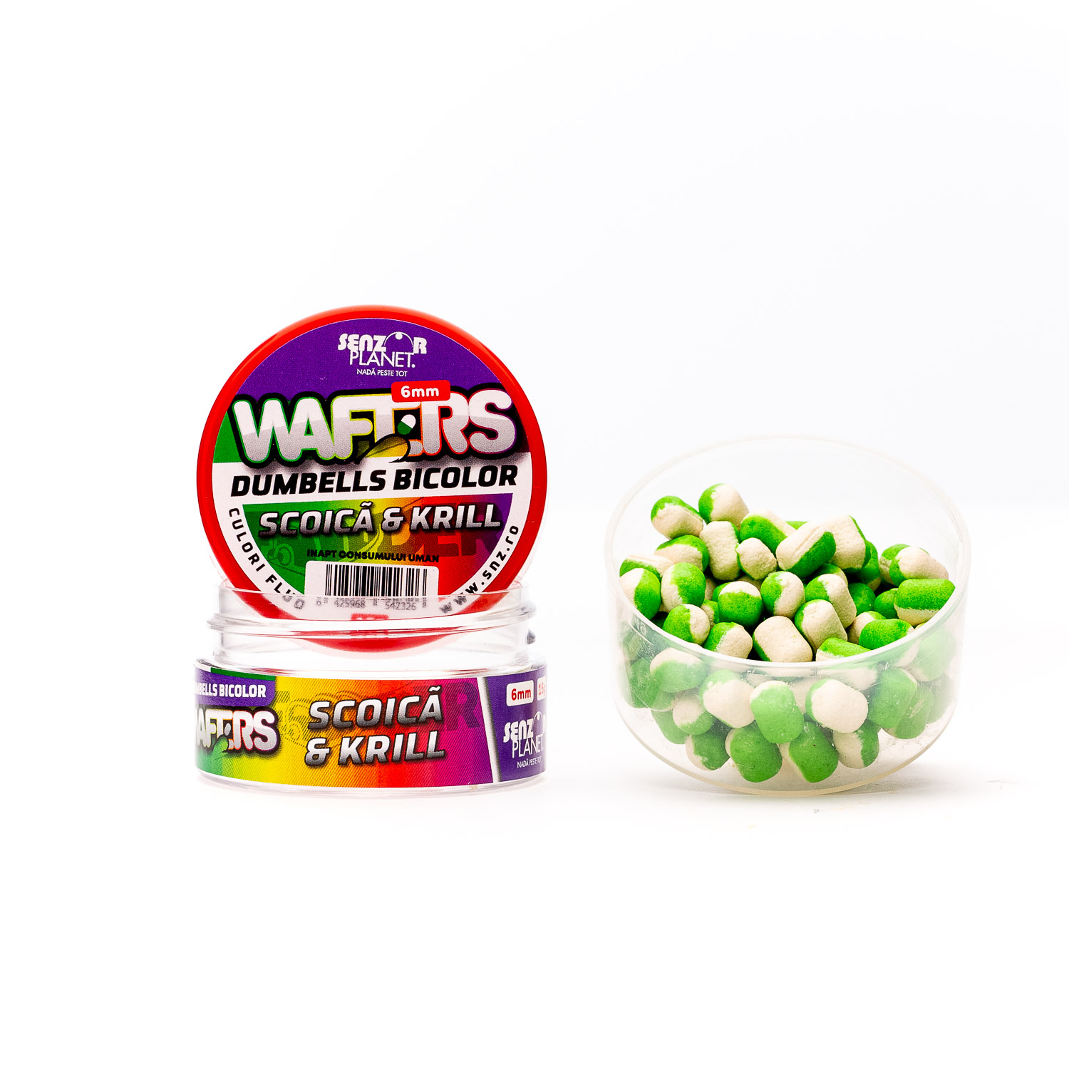 wafters-dumbells-bicolor-scoica-krill-6mm-15g_2185_1_16769730641355 WAFTERS DUMBELLS BICOLOR SENZOR SCOICA & KRILL 6MM - imagine 1