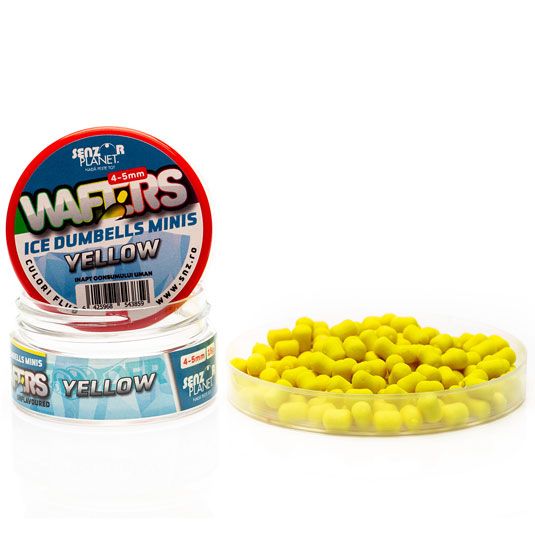wafters-senzor-ice-dumbells-minis-yellow_-4-5mm_-15g Wafters Senzor Ice Dumbells Minis Galben 4-5mm - imagine 1