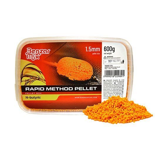 pelete_benzar_mix_rapid_pellet_acid_n-butyric_1.5mm600g PELETE BENZAR RAPID METHOD PELETE N-BUTIRIC 1,5MM 600GR - imagine 1