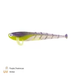 Shad Zeck Quappie Purple Chartreuse 3buc