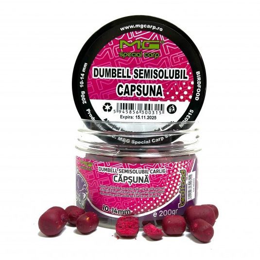 dumbells-pentru-carlig-mg-special-carp-semisolubile-capsuna-10-14mm.jpg dumbell semisolubil carlig capsuna - imagine principală